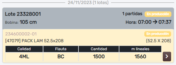 Resultados del selector